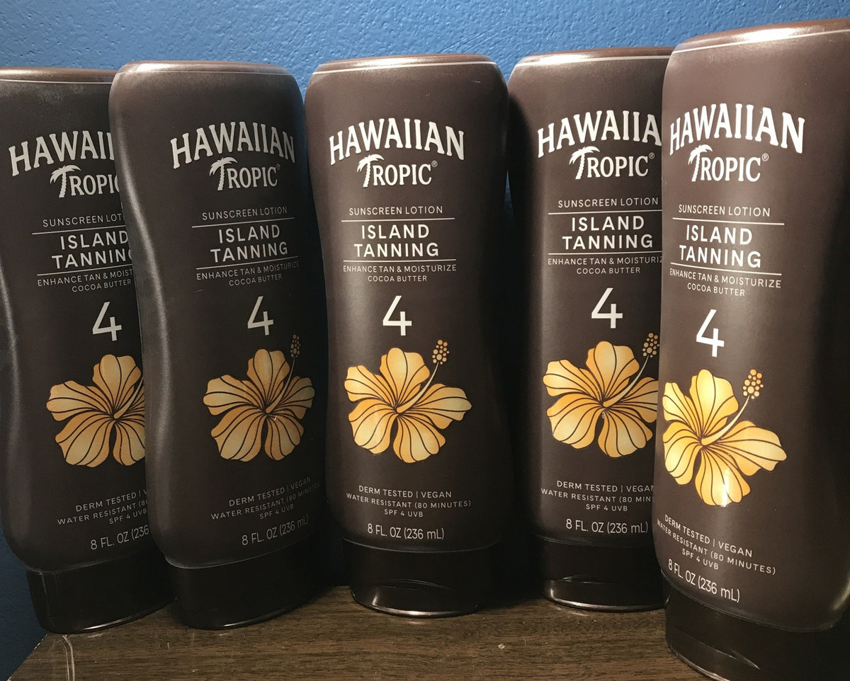 Hawaiian Tropic SPF 4 Tanning Sunscreen Lotion Lot of 5