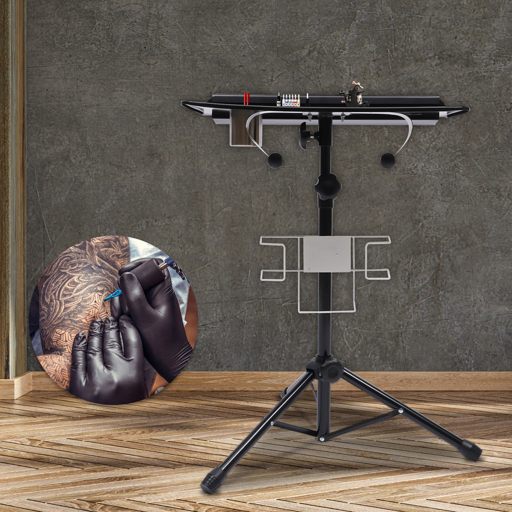 Stainless Steel Adjustable Tattoo Workstation Table - Portable Tattoo Workbench