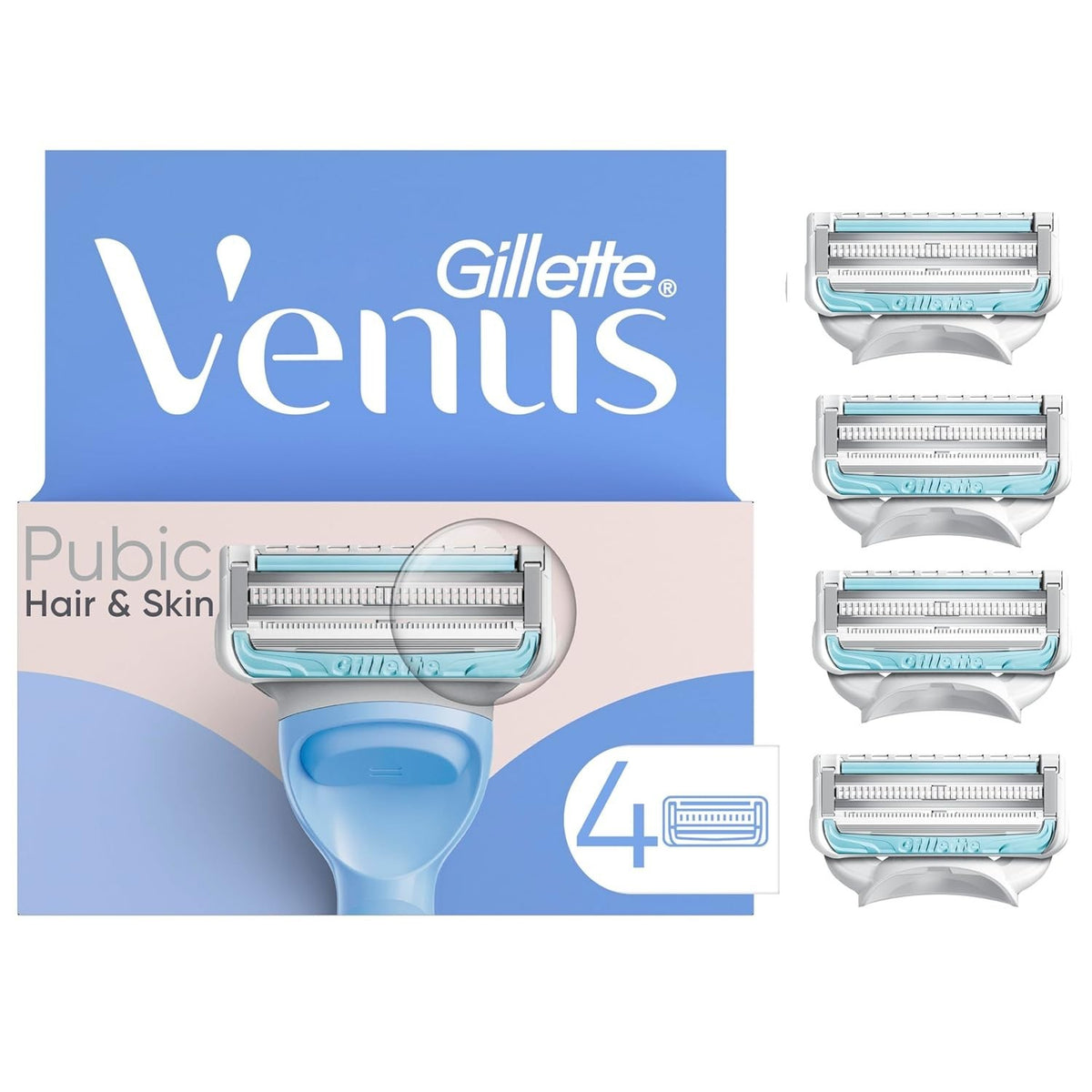 Gillette Venus Bikini Razor Set with 4 Cartridges for Women - Smooth Shave