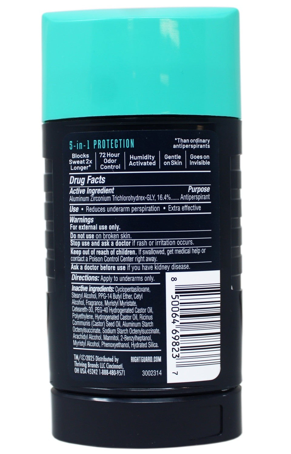 Right Guard Humidity Breaker Antiperspirant Deodorant Cold Front 2.5 oz 2 Pack