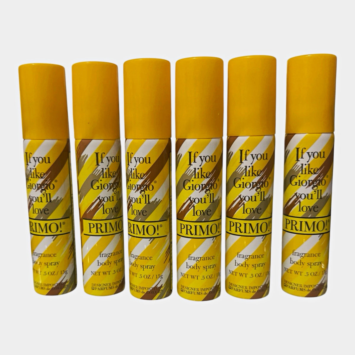 6-Pack Women’s Body Spray Fragrance 5 oz - Primo by Designer Imposters