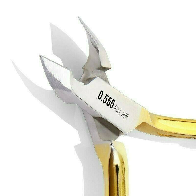 Hard Steel Cuticle Nipper D555 Full Jaw Pack of 2 for Nail Care