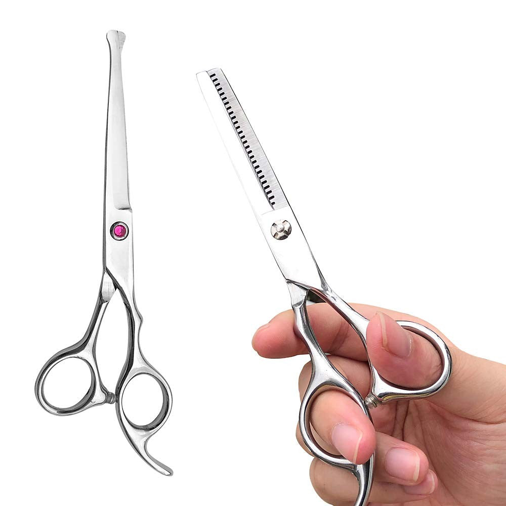 Kids Hair Cutting Scissors Set - 6.5 Inch Salon Barber Shears for Children & Adults