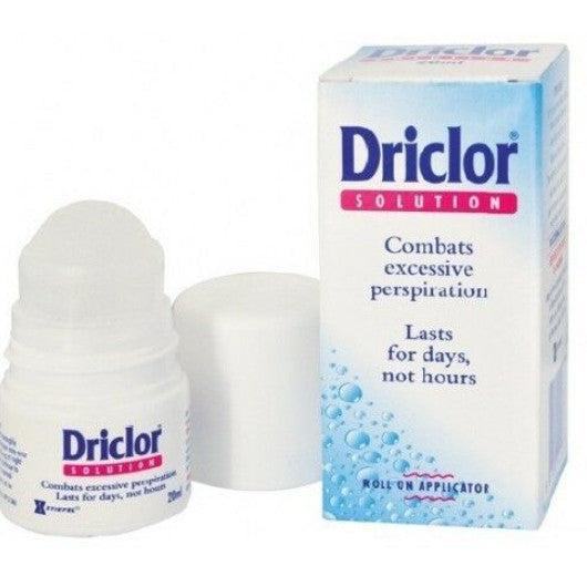 Driclor Antiperspirant Roll-On 20ml for Excess Sweating & Body Odor