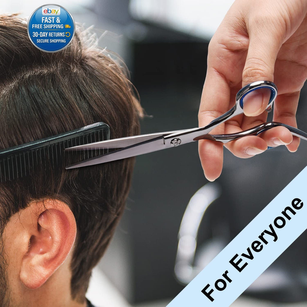 Professional Hair Cutting Scissors 6.5 Inch Blue Stainless Steel Barber Shears