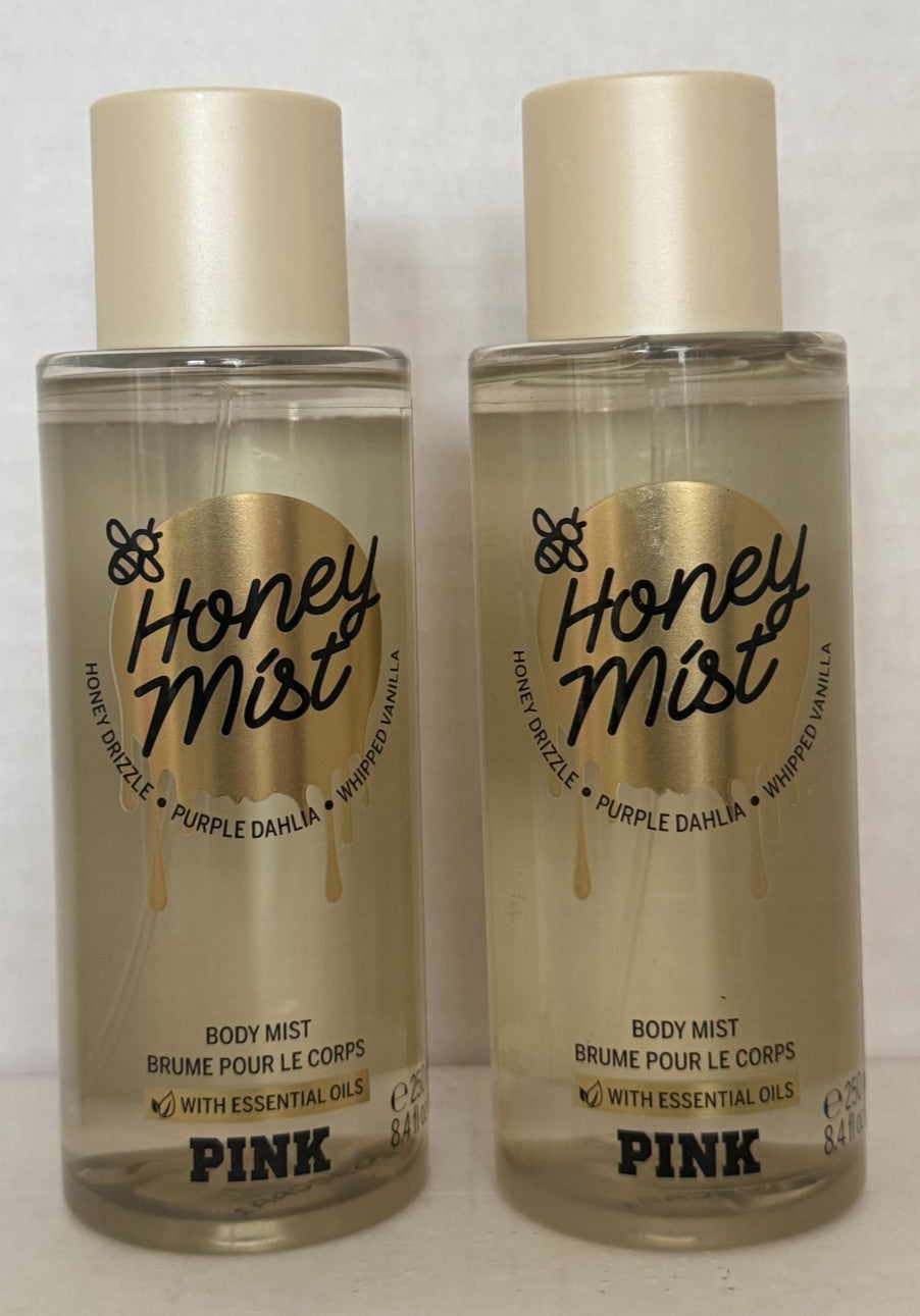 Victoria's Secret Pink Honey Mist Body Spray Set of 2 - 8.4 oz Fragrance