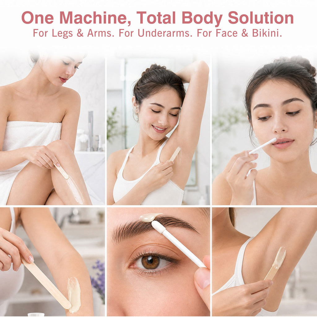 Electric Wax Heater Warmer Kit for Hair Removal with Adjustable Temperature and Wax Beans