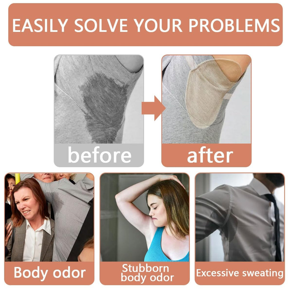 Reusable Underarm Sweat Pads with Adjustable Shoulder Straps - Breathable & Washable