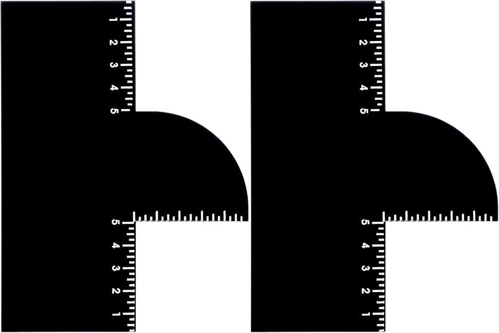 Professional Hairline Shaping Cards for Barbers - 2 Pcs Black T-Shaped Enhancement Tools