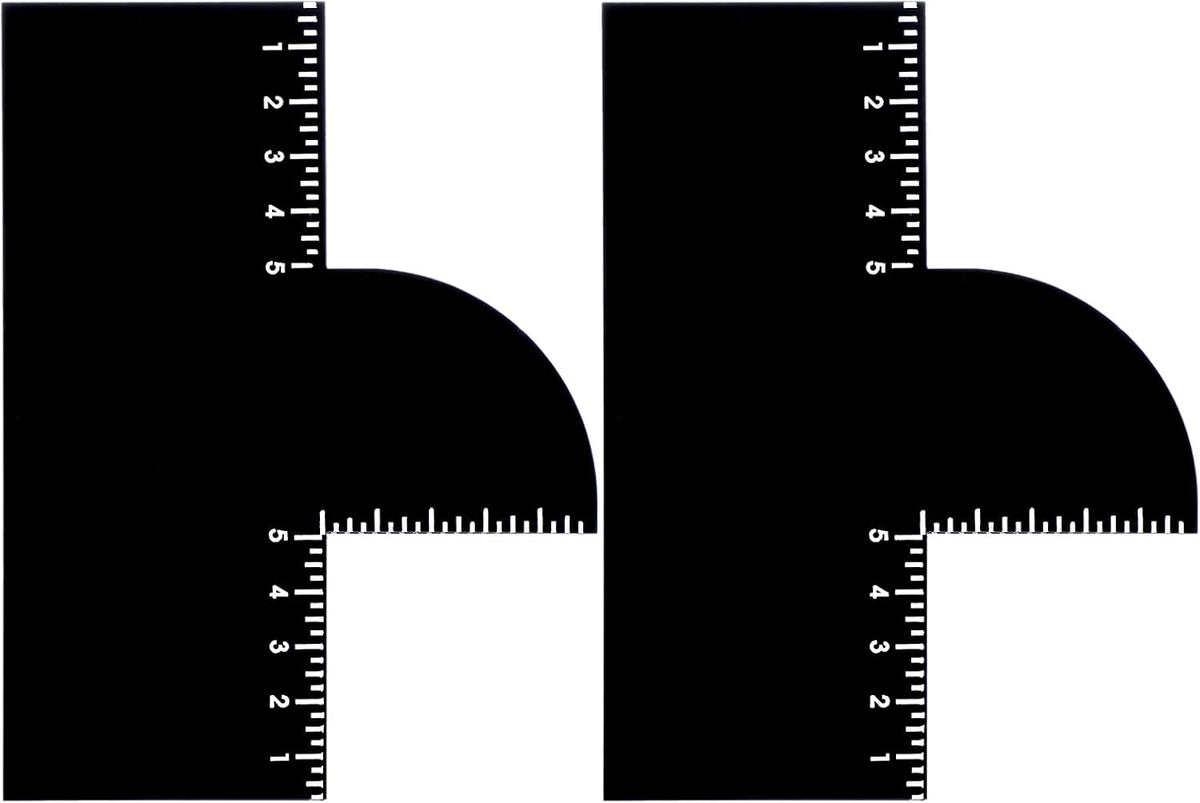 Professional Hairline Shaping Cards for Barbers - 2 Pcs Black T-Shaped Enhancement Tools