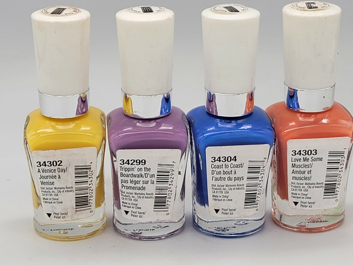 4 Assorted Wet N Wild Megalast Nail Polish Sets - Spring Colors