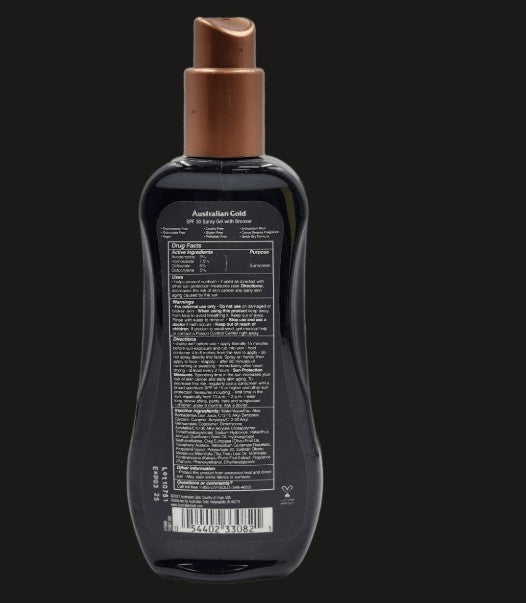 Australian Gold SPF 30 Spray Gel with Instant Bronzer - 8oz