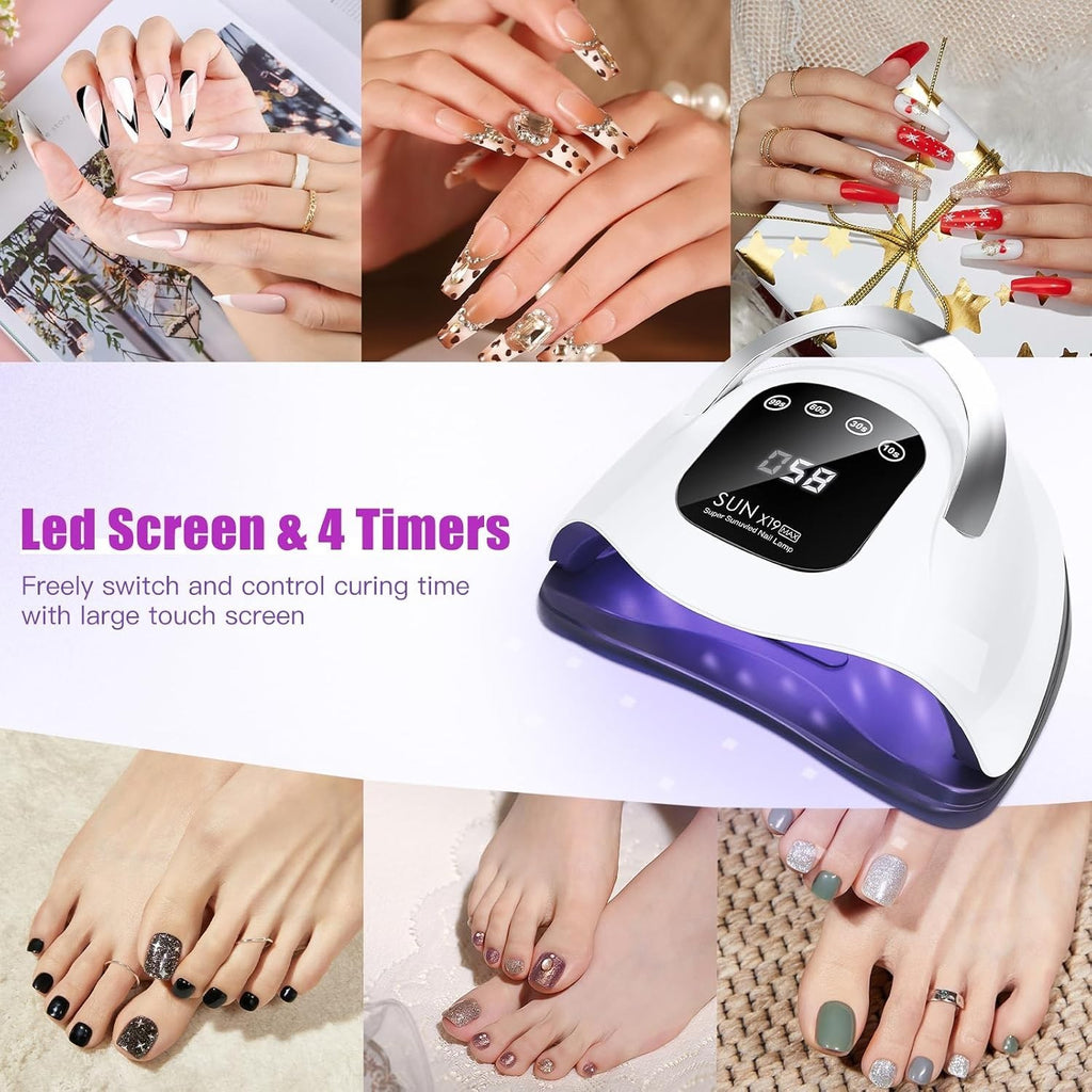 Professional UV LED Gel Nail Dryer Lamp 320W for Fast Curing Home & Salon