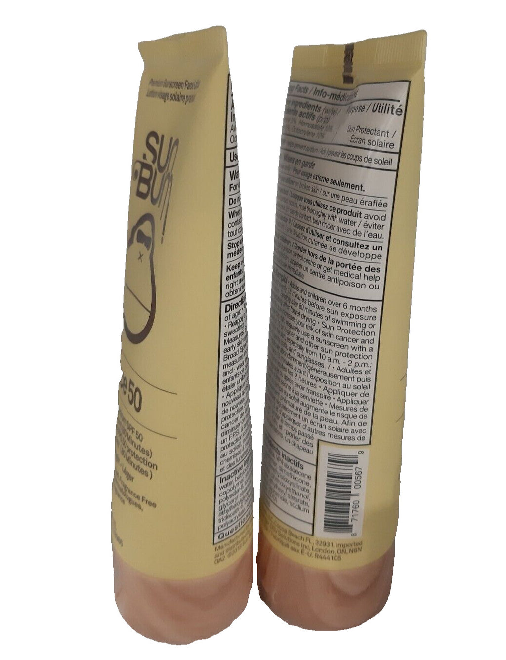 Sun Bum SPF 50 Face Sunscreen Lotion 88ml - Hydrating Sun Protection