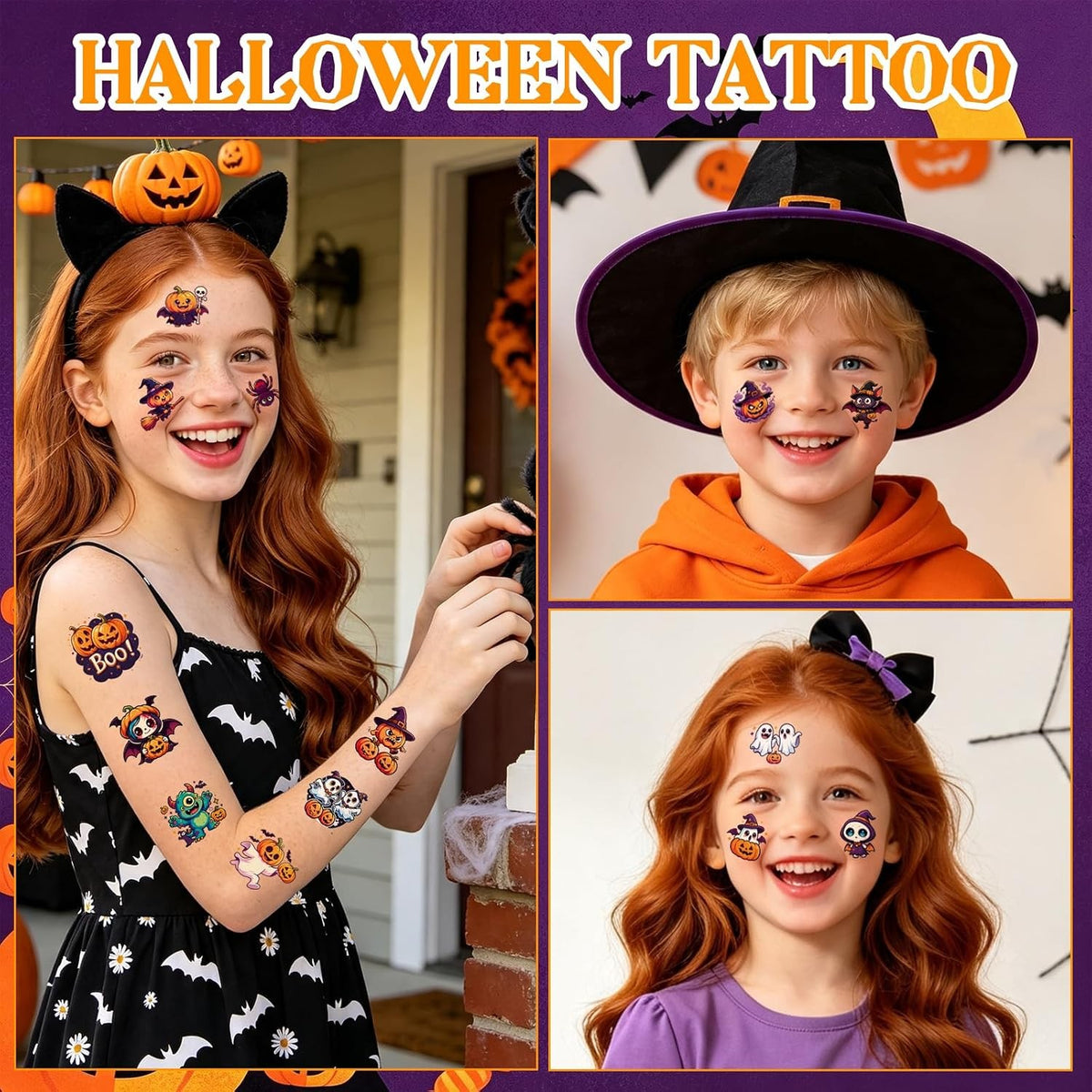 216Pcs Halloween Temporary Tattoos for Kids Party Favors