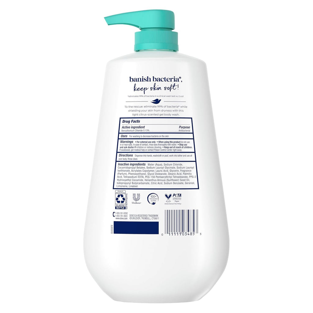 Antibacterial Sulfate-Free Body Wash for All Skin Types – 30.6 oz Pump
