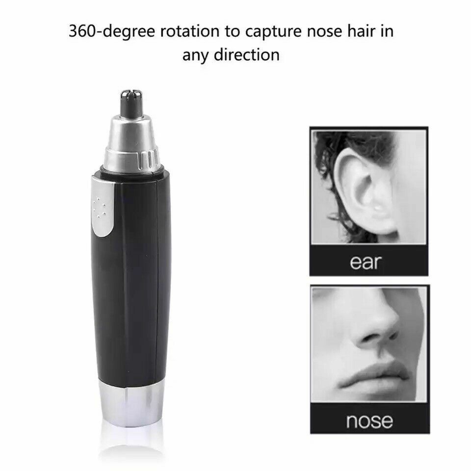 Electric Nose Ear Hair Trimmer and Eyebrow Shaver Groomer - Compact Personal Grooming Tool