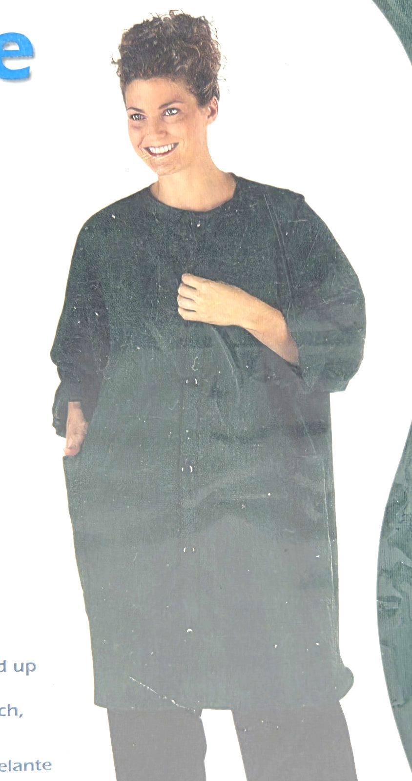 Big Green Shirt for Stylist - Size 24 Extended LeGrande Nylon Smock