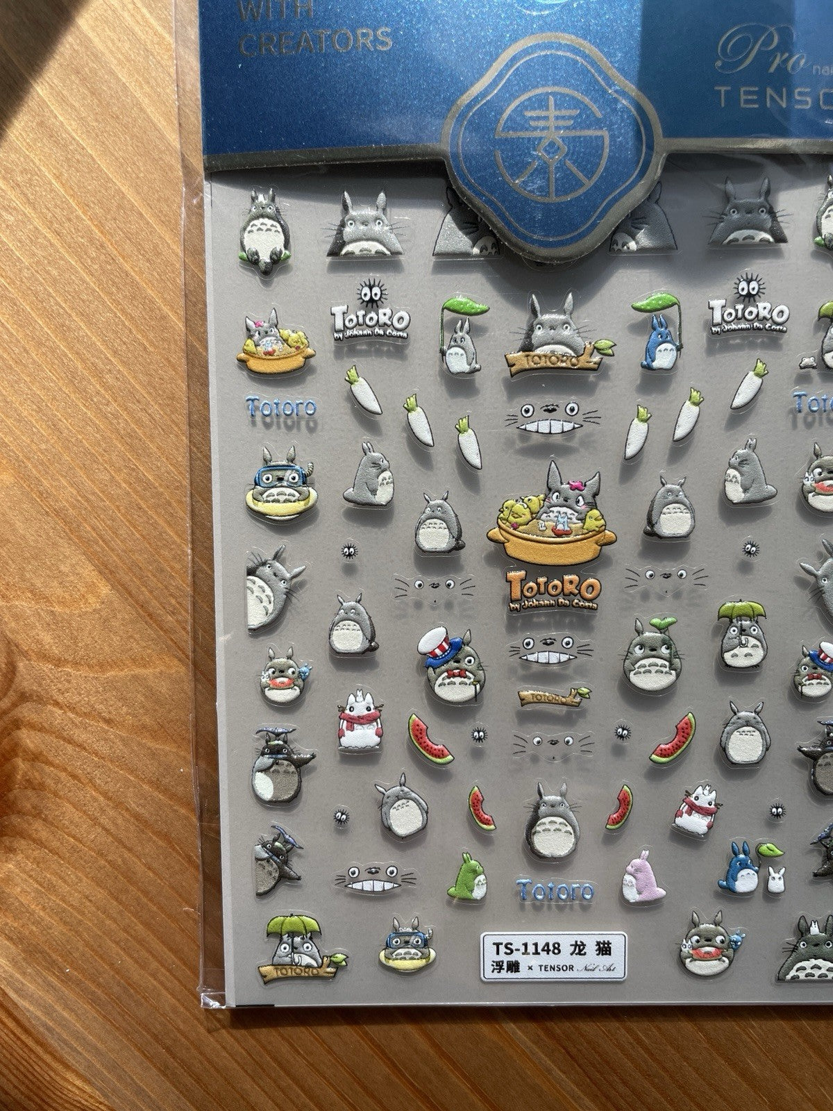 3D Totoro Nail Stickers - Kawaii Ghibli Nail Art Decals for Manicure