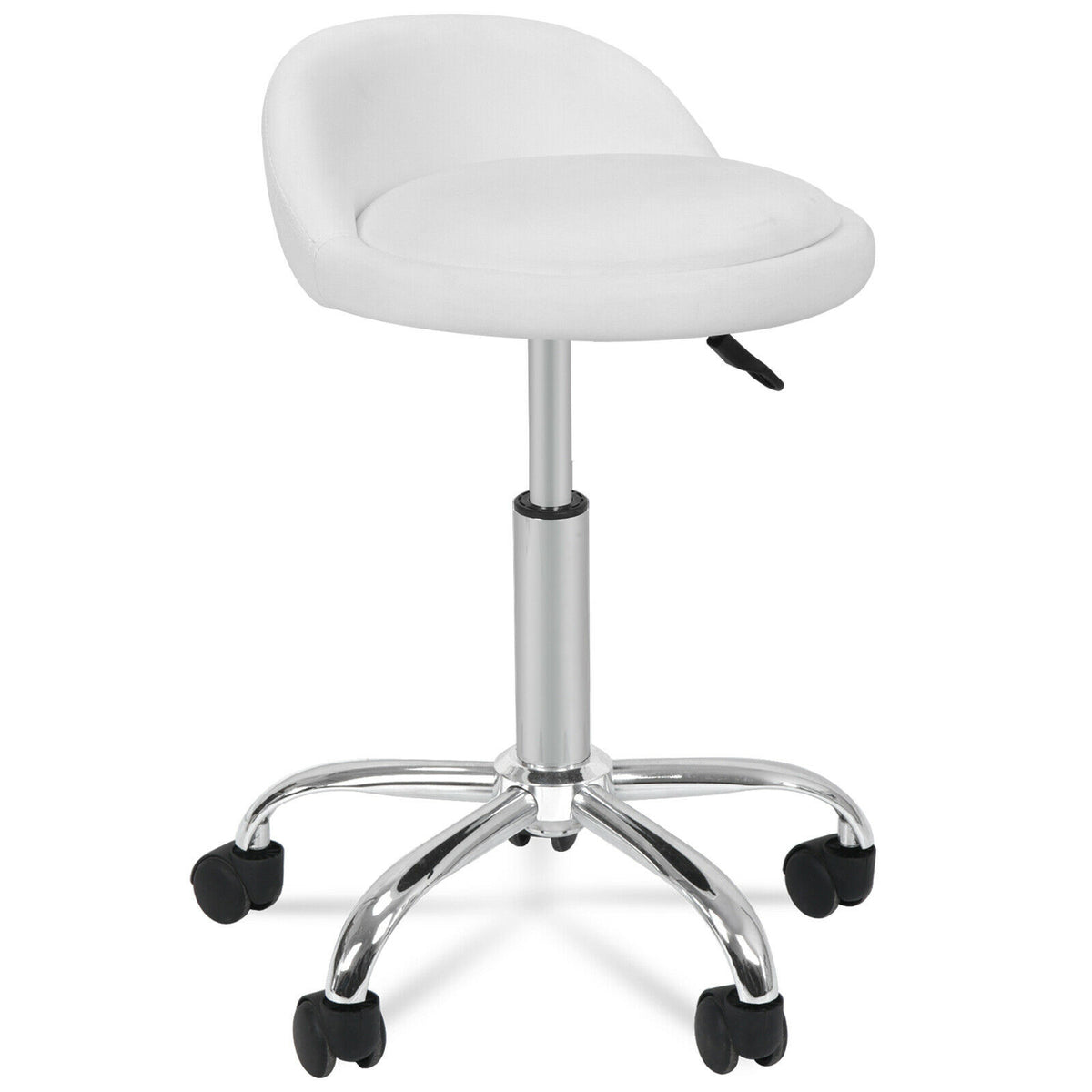 Swivel Facial Massage Stool with Wheels & Adjustable Height – Salon & Spa Chair