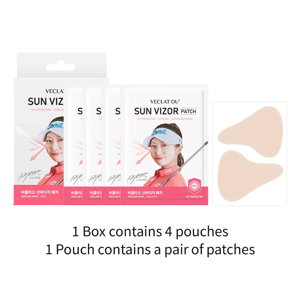 UV Sun Protection Golf Vizor Patches - 4 Pairs Outdoor Sports