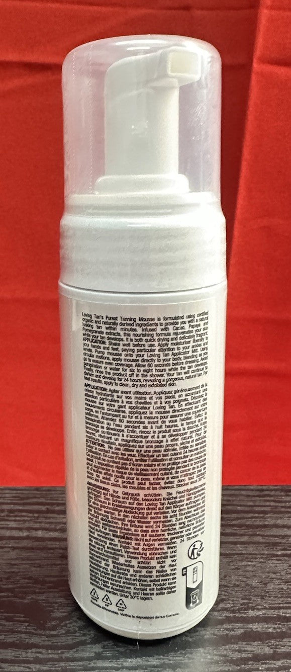 Organic Dark Tanning Mousse - Loving Tan Purest Body Self Tanner 3.3 fl oz