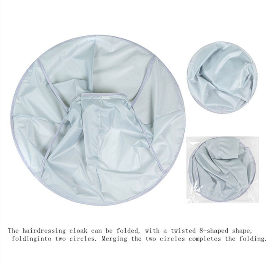 Adult Hair Cutting Cloak Umbrella Catcher - Salon Barber Cape with Adjustable Fit