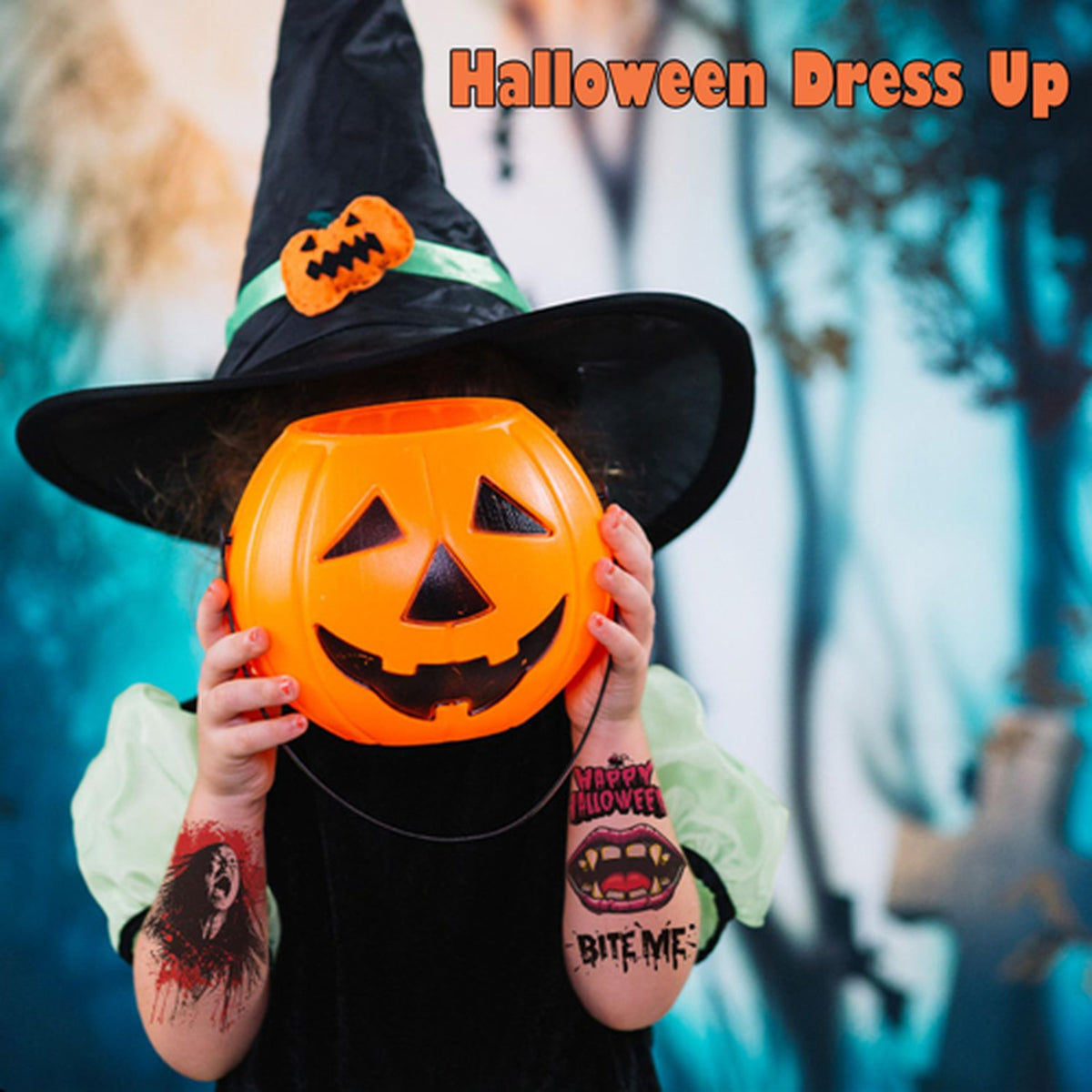 Halloween Temporary Tattoos 36 Sheets Large Realistic Designs for Kids & Adults