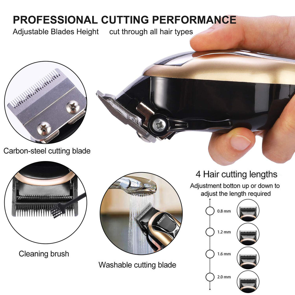Cordless Hair Clipper Kit for Men & Barbers - Rechargeable & Adjustable