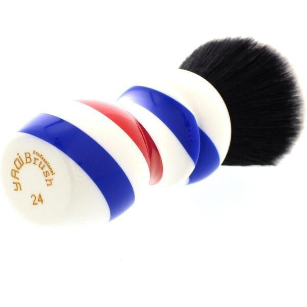 Barber Pole Shaving Brush - Synthetic & Badger Options, 24MM Knot