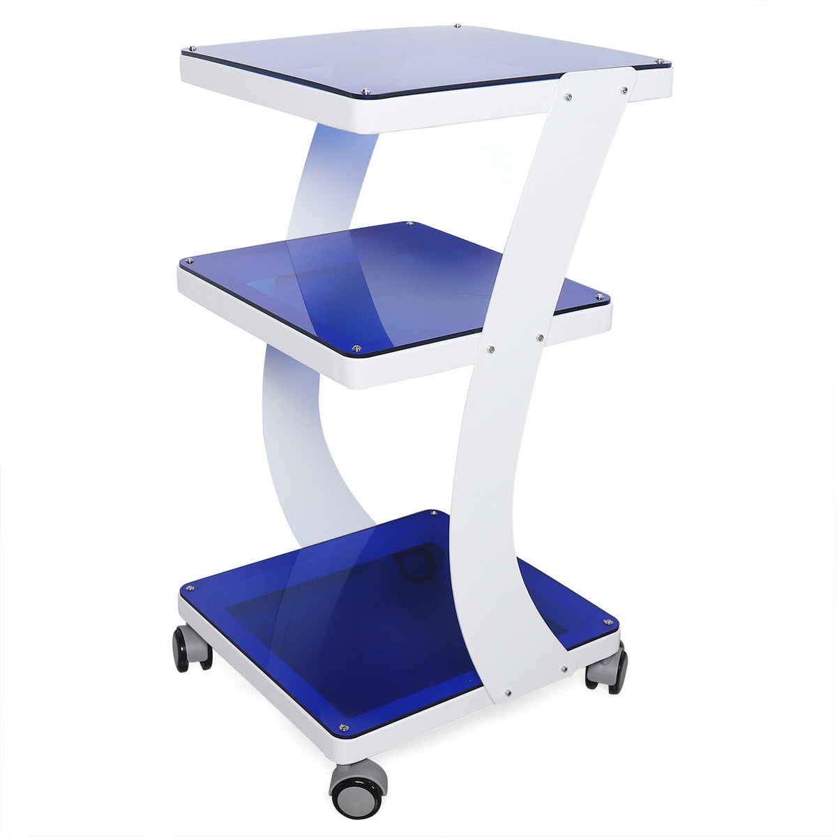 3-Tier Rolling Trolley Cart for Beauty Salon Spa Home Storage with Silent Wheels