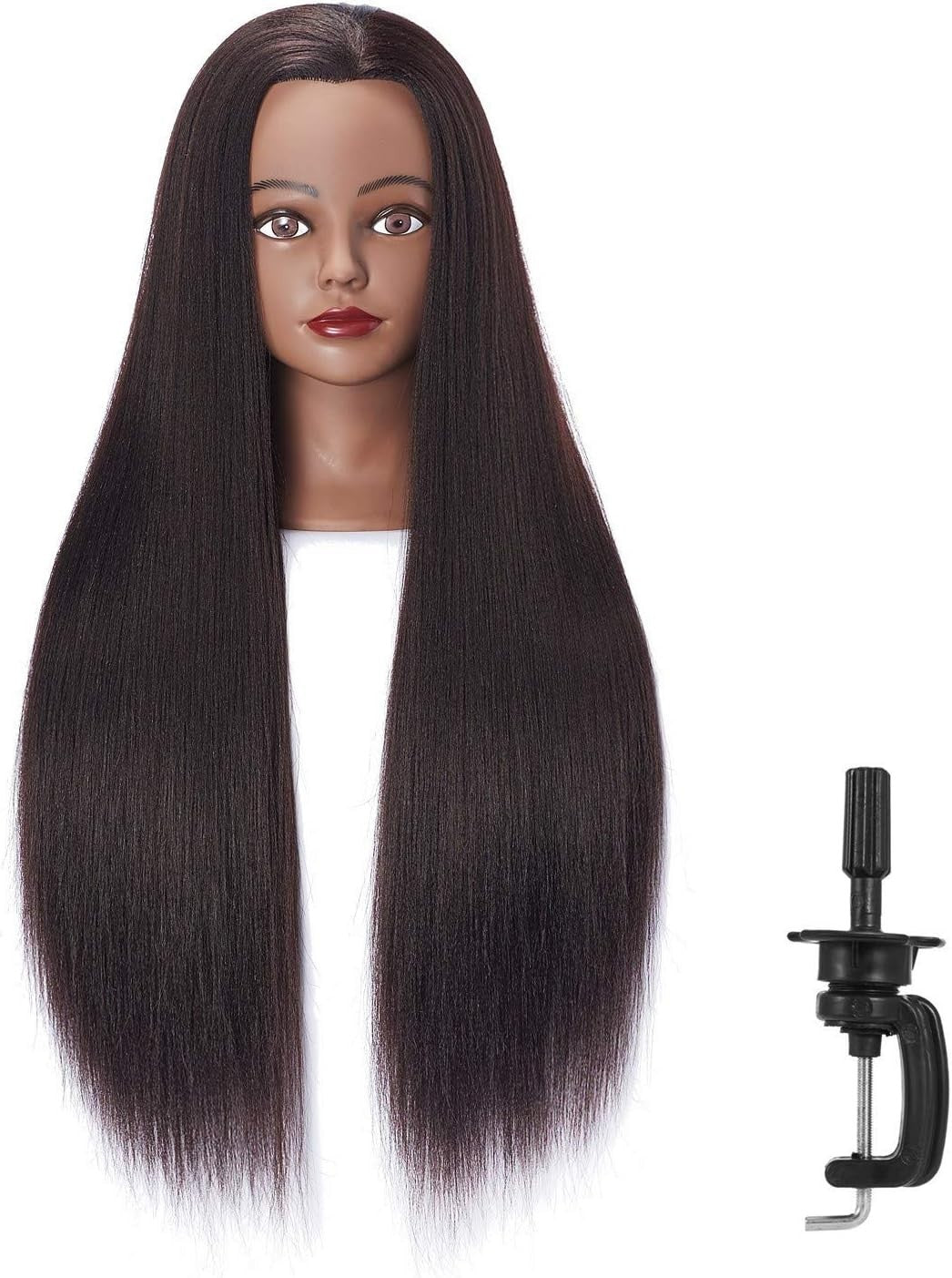 High-Temperature Resistant Yaki Black Mannequin Head for Hair Styling & Training