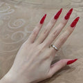 48Pcs Bright Red Long Stiletto Press-On Nails for Manicure - Solid Color