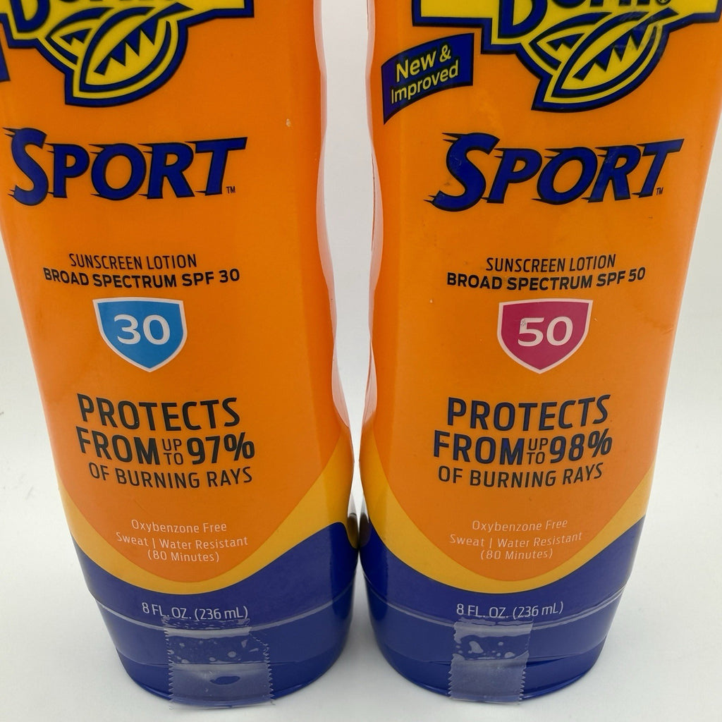 Water-Resistant Sunscreen Lotion Duo SPF 30 & 50 8 oz each, Broad Spectrum, Oxybenzone Free
