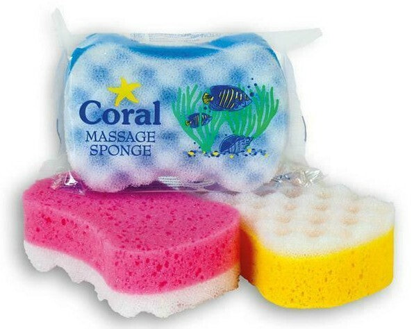 3 Pack Exfoliating Bath Sponges for Shower & Body Massage