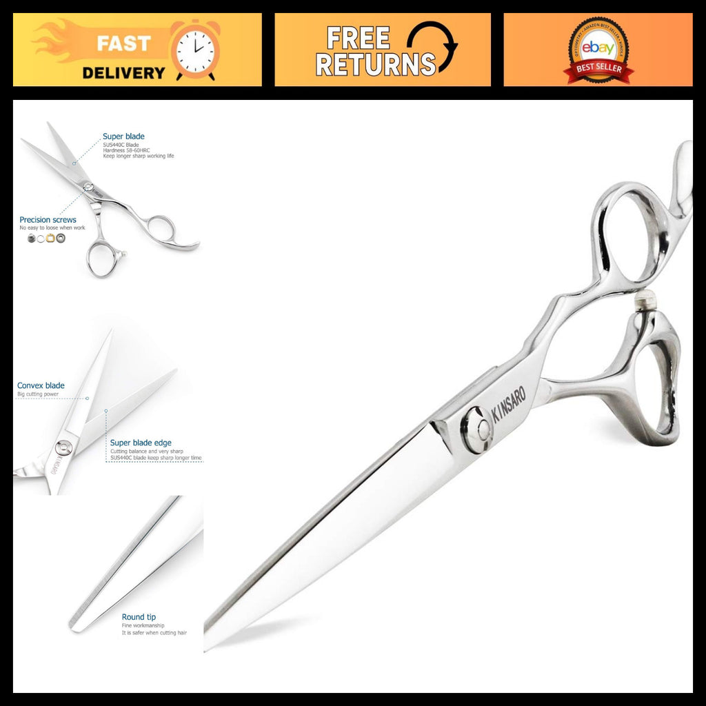 Professional Hair Cutting Scissors - 6 Inch Stainless Steel Grooming Shears