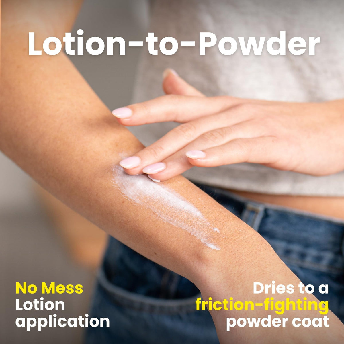 Women's Deodorant Lotion for Private Areas, Anti-Chafe Body Powder - 4 oz