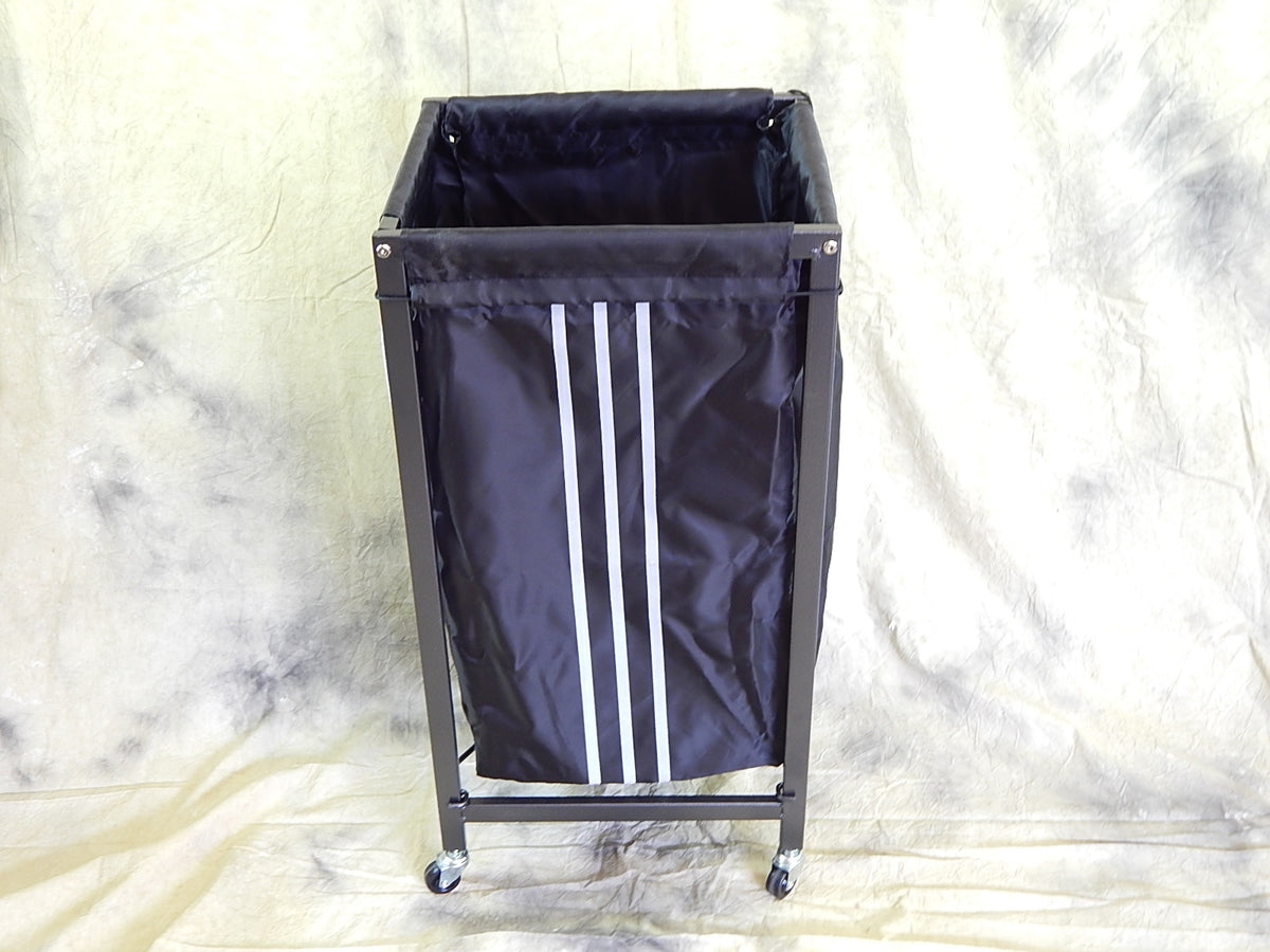 Nylon Rolling Laundry Bin for Dirty Towels - Lightweight with Metal Frame