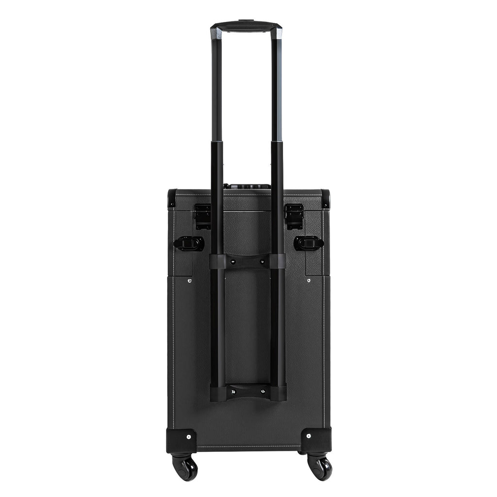 Lockable Rolling Makeup Organizer Trolley with Mirror and Storage
