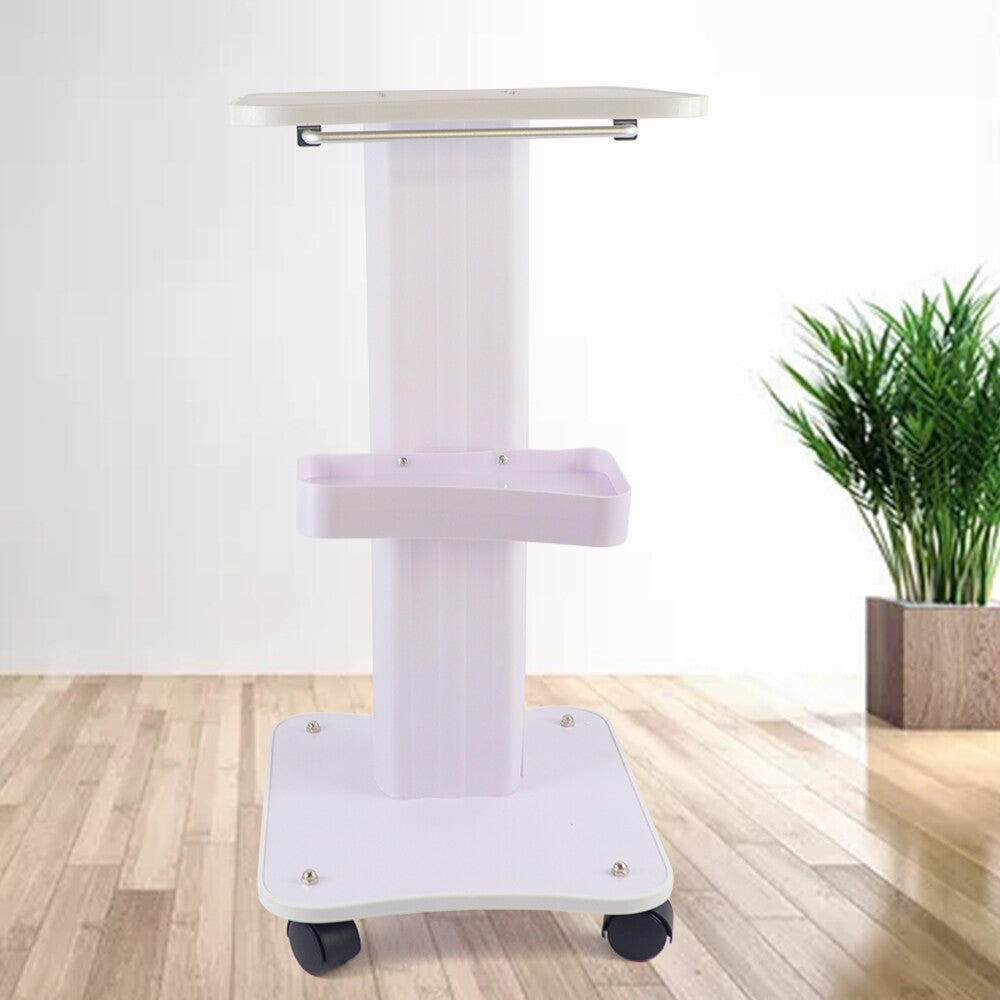 Salon Trolley Stand for Beauty Machines, SPA Rolling Cart with Double Layer Storage