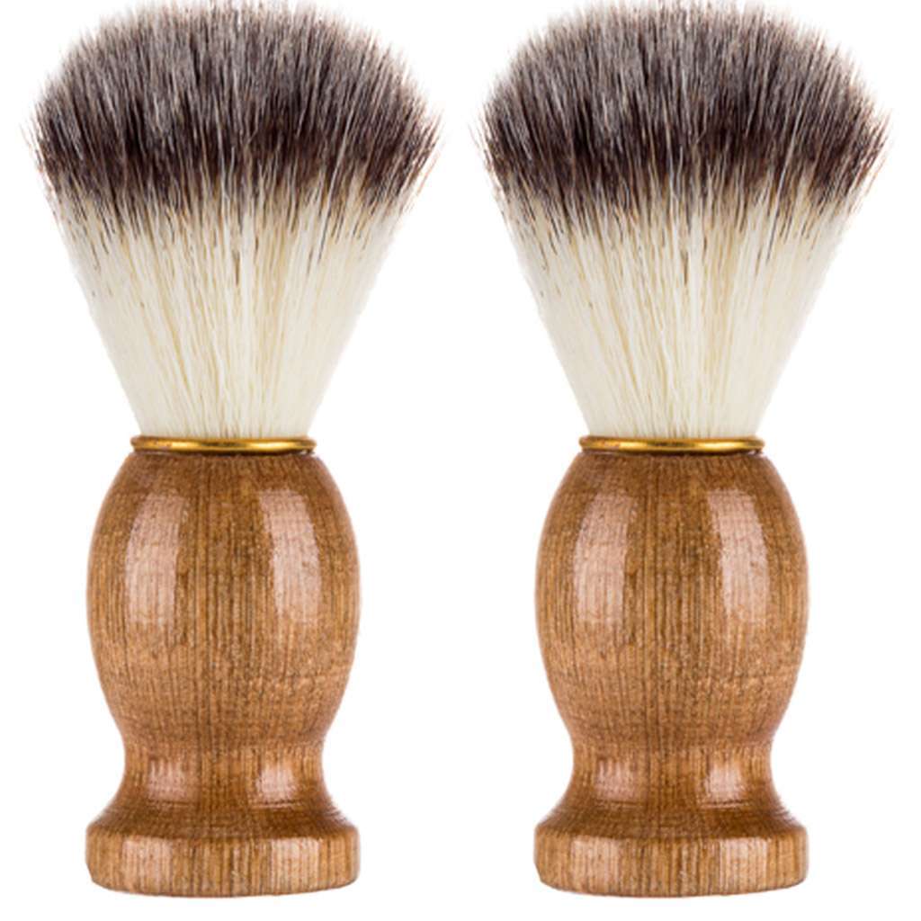 Men's Badger Hair Shaving Brush Set - Multiple Pack Options, Wooden Handle