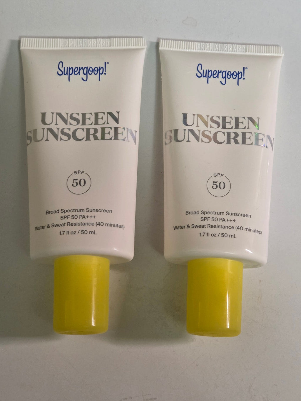Set of 2 Unseen Sunscreen SPF 50 - 1.7oz Hydrating Facial Sunscreen