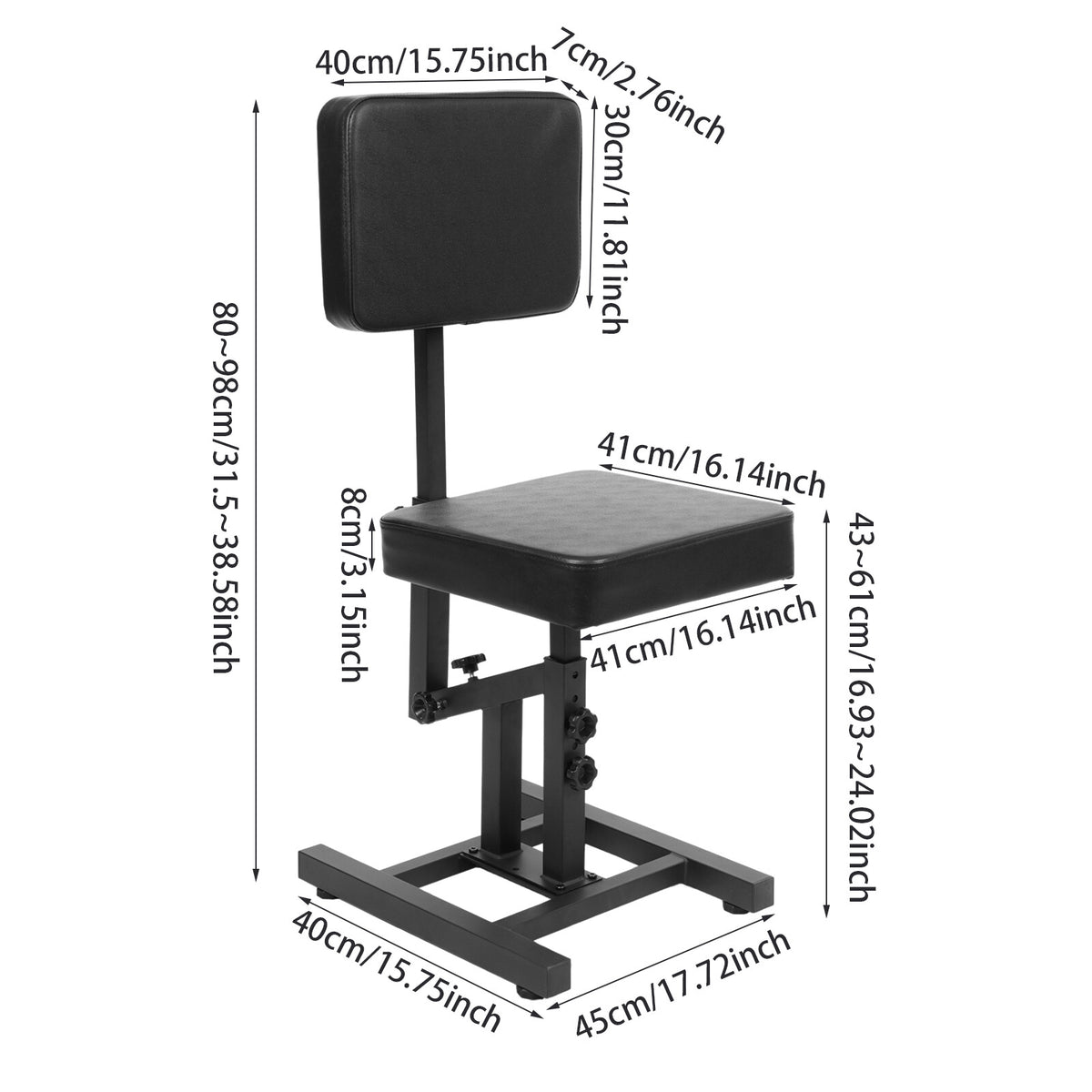 Adjustable Salon Chair for Hair Stylist with 180° Recline and Height Control