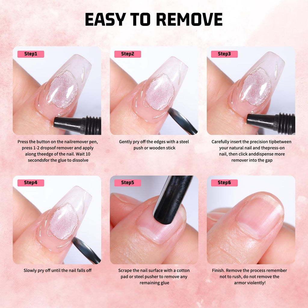 Semi Solid Nail Glue for Press On Nails - No UV Needed, 2 x 15g