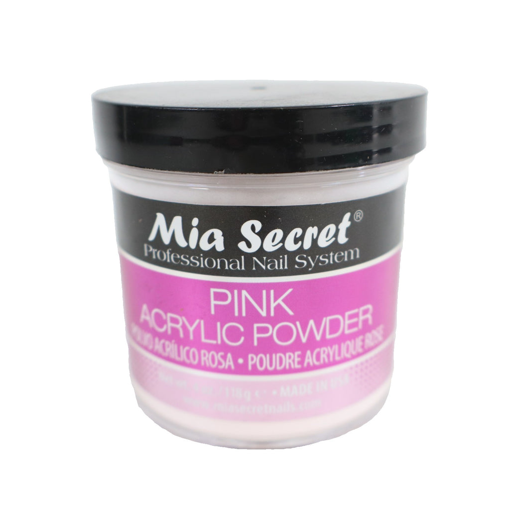 Pink Acrylic Powder 4 oz for Nail Art - Made in USA