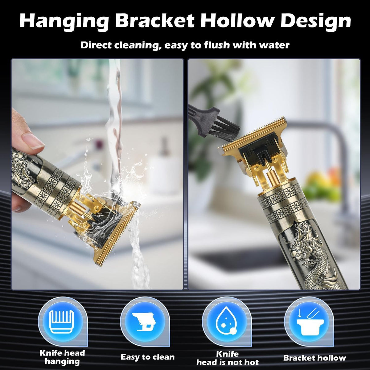 Cordless Professional Hair Clippers for Men with LCD Display & Multiple Attachments