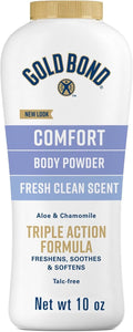 Talc-Free Body Powder with Aloe and Chamomile - 10 oz. for Men & Women