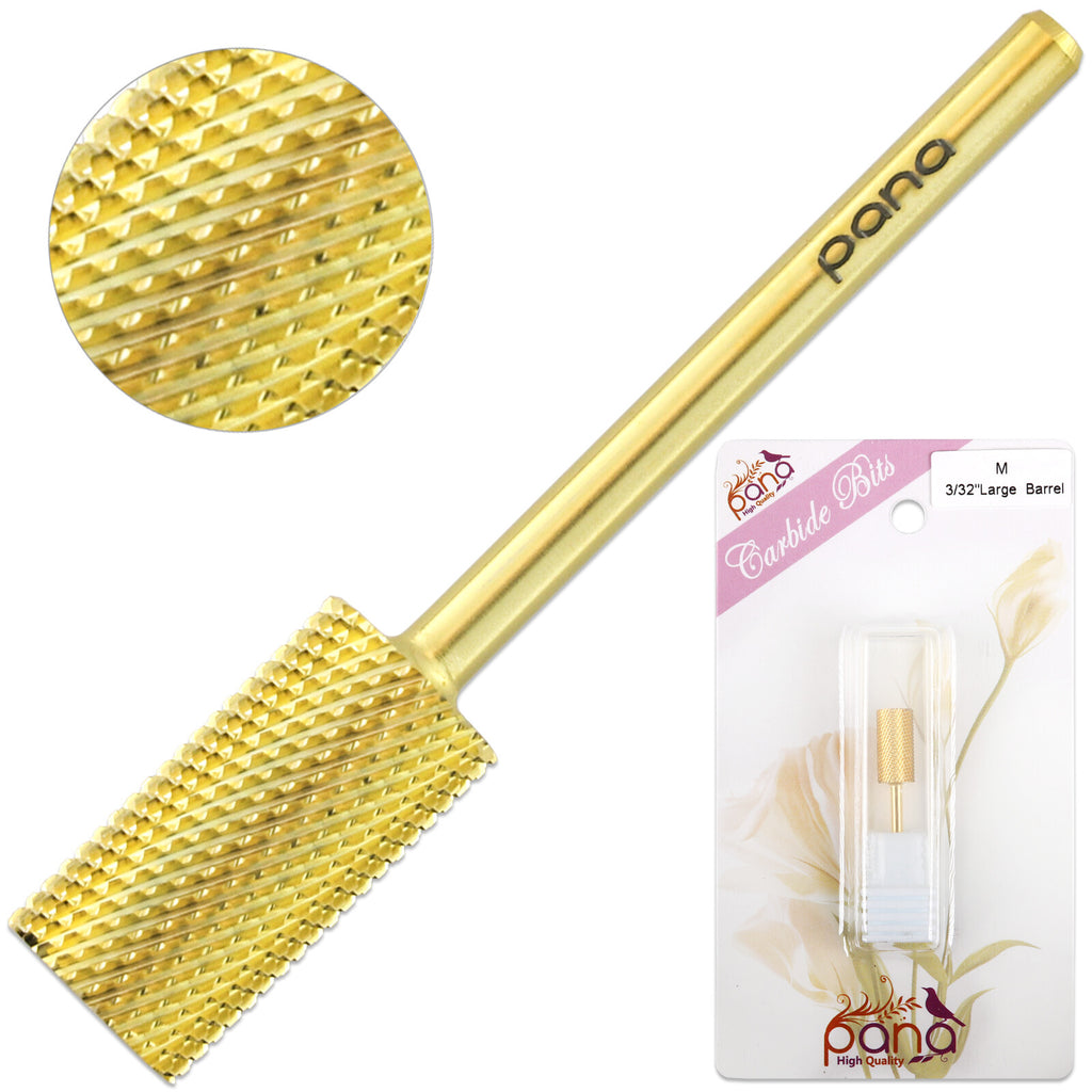 Large Barrel Nail Drill Bit for Professional Nail Art & Shaping - Medium Grit