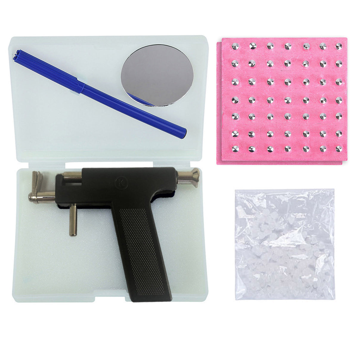 Professional Ear Piercing Gun Kit with 148 Studs & Accessories