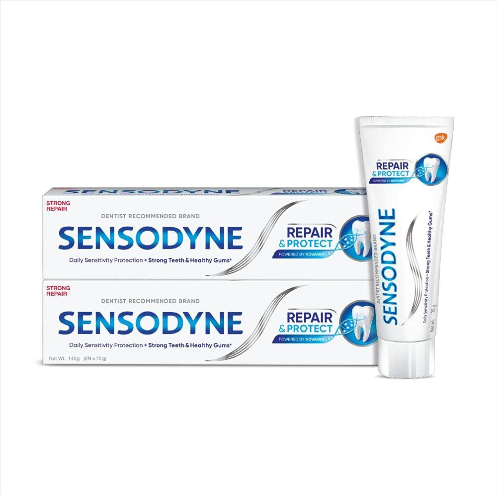 Sensodyne Repair & Protect Toothpaste with NovaMin - 70g Pack of 2